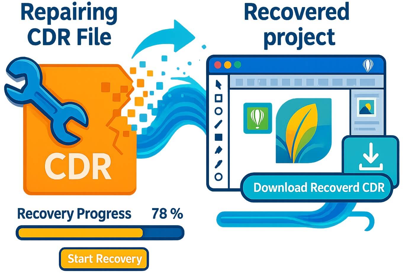 How to repair CDR file of CorelDraw drawing